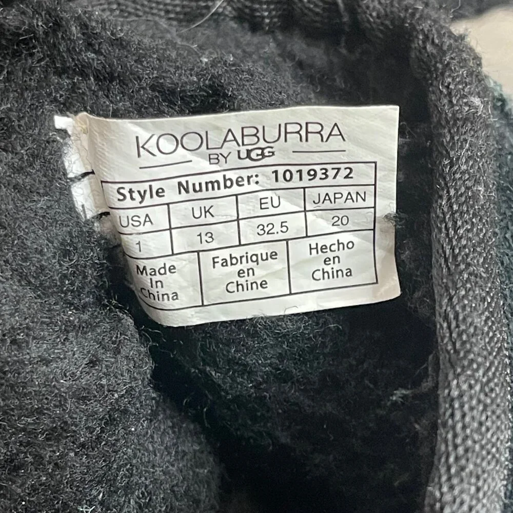 Koolaburra By UGG Kids' Victoria Short Boot Girl's Size 1 Black Suede‎ Leather
